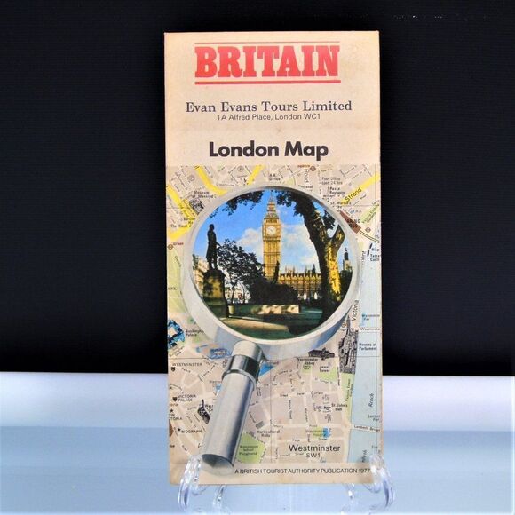 Fold Out London Map Vintage 1977 British Tourist Authority Publication - Picture 8 of 8